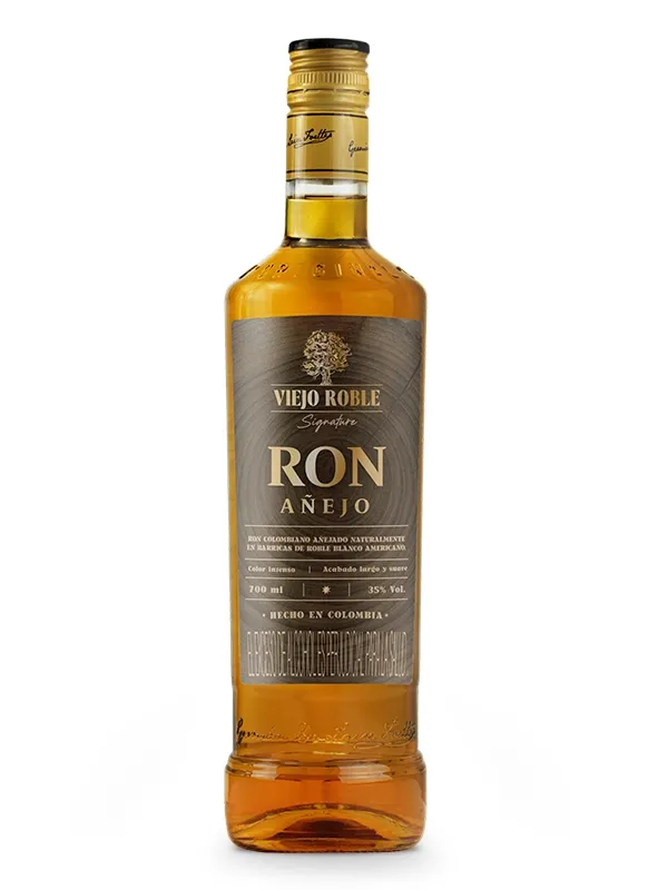 Botella de Ron Viejo Roble